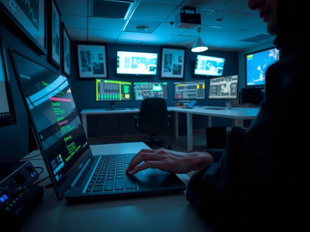 Ingegnere di rete al lavoro